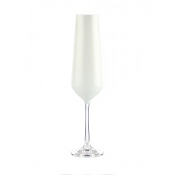 Сандра бокал для шампанского 200 мл D5136 (*6) Белая чаша