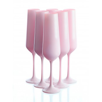 Сандра бокал для шампанского 200 мл D5123 (*6) Розовый