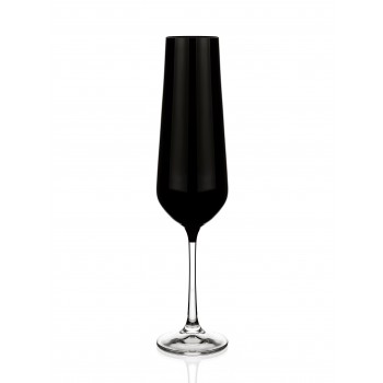 Сандра бокал для шампанского 200 мл D5137 (*6) Чёрная чаша