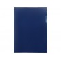 Папка- уголок, для формата А4, плотность 180 мкм, синий матовый 