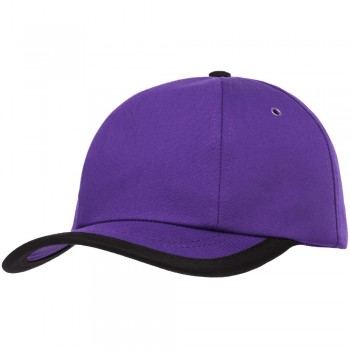 Бейсболка Bizbolka Honor, фиолетовая с черным кантом Bizbolka
